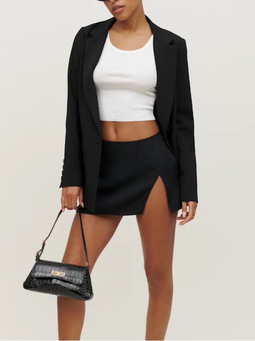 Reformation Kiara Skirt in Black 12